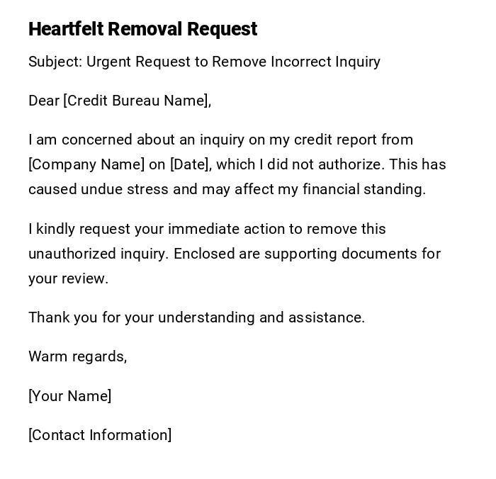 Heartfelt Removal Request Heartfelt Removal Request