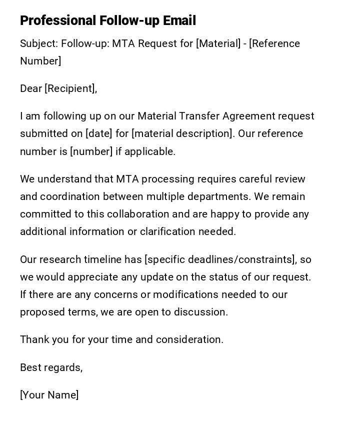 Professional Follow-up Email Professional Follow-up Email