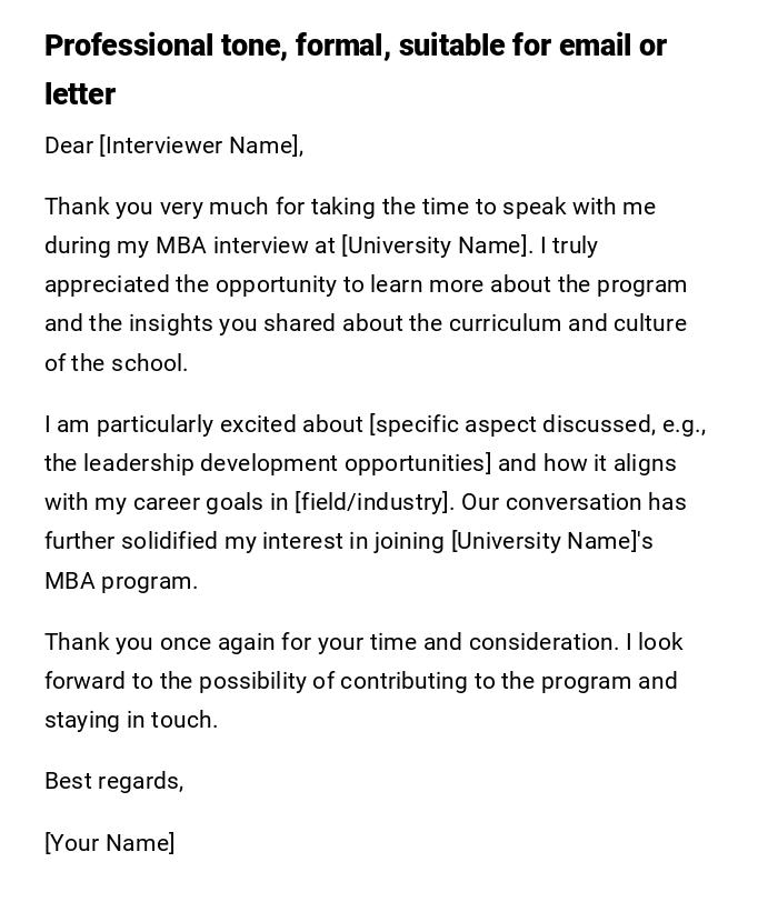 Professional tone, formal, suitable for email or letter Professional tone, formal, suitable for email or letter