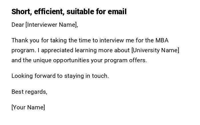 Short, efficient, suitable for email Short, efficient, suitable for email