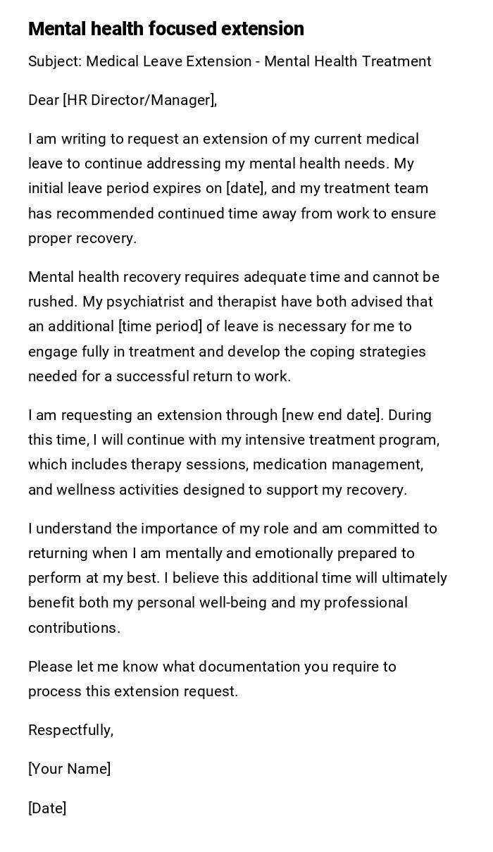 Mental health focused extension Mental health focused extension