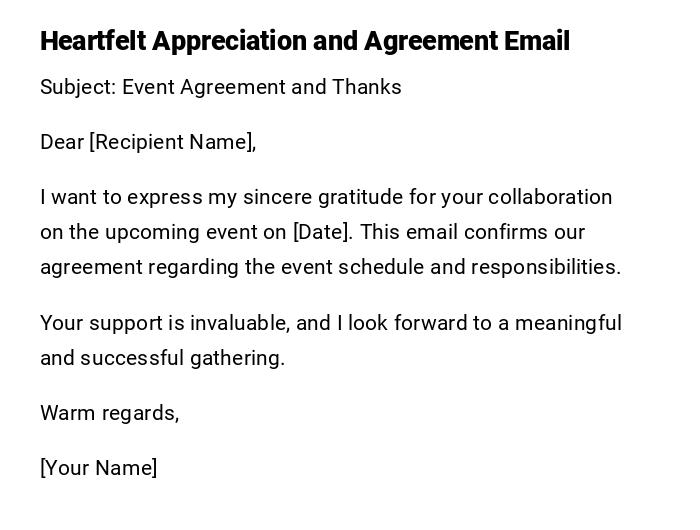 Heartfelt Appreciation and Agreement Email Heartfelt Appreciation and Agreement Email