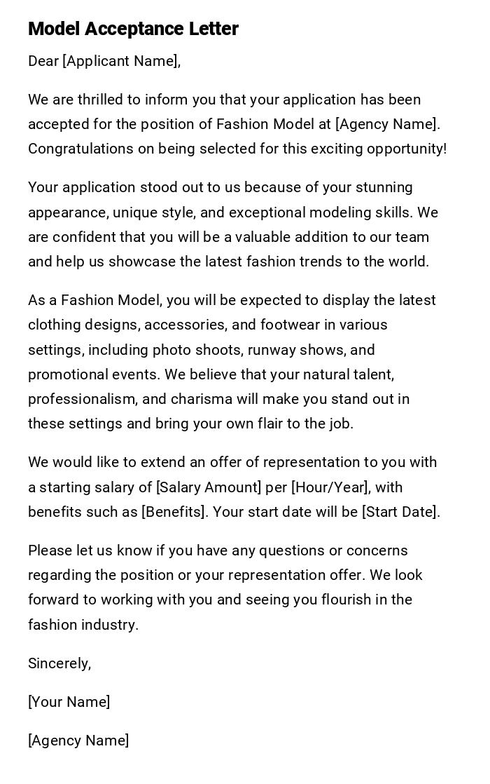 Model Acceptance Letter