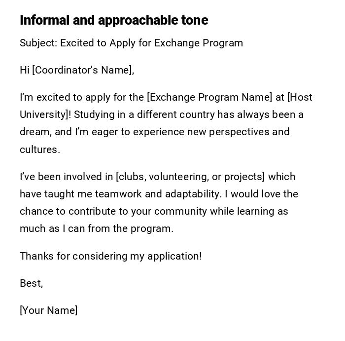 Informal and approachable tone