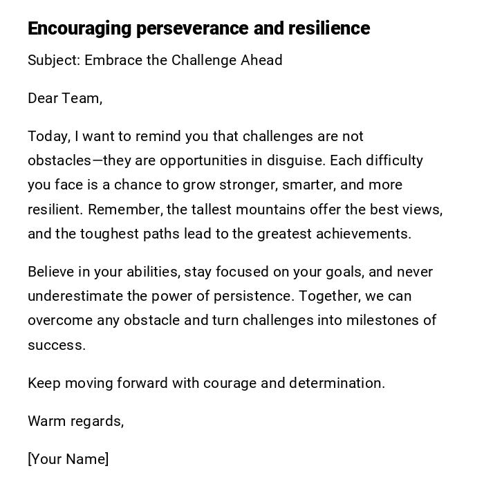 Encouraging perseverance and resilience Encouraging perseverance and resilience