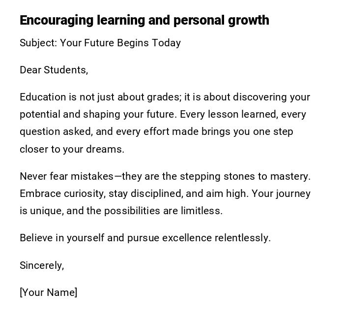 Encouraging learning and personal growth Encouraging learning and personal growth