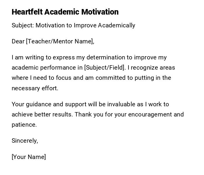 Heartfelt Academic Motivation