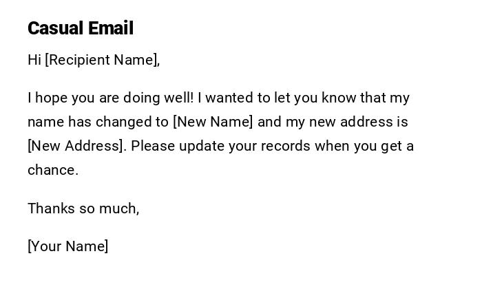 Casual Email Casual Email