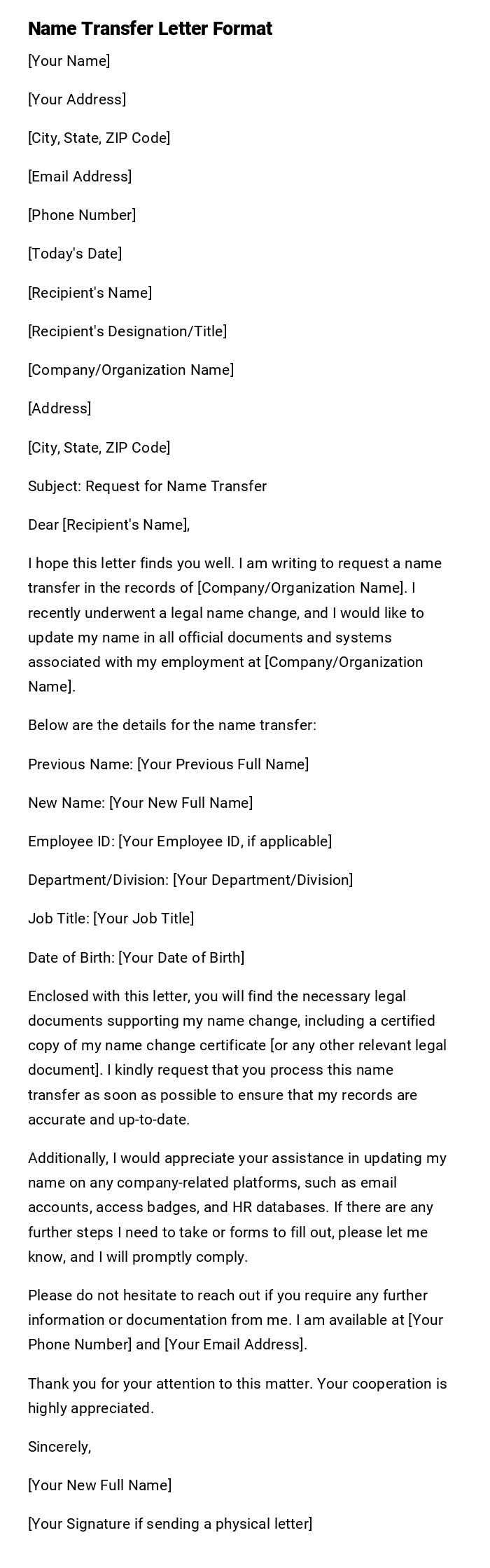 Name Transfer Letter Format name-transfer-letter-format
