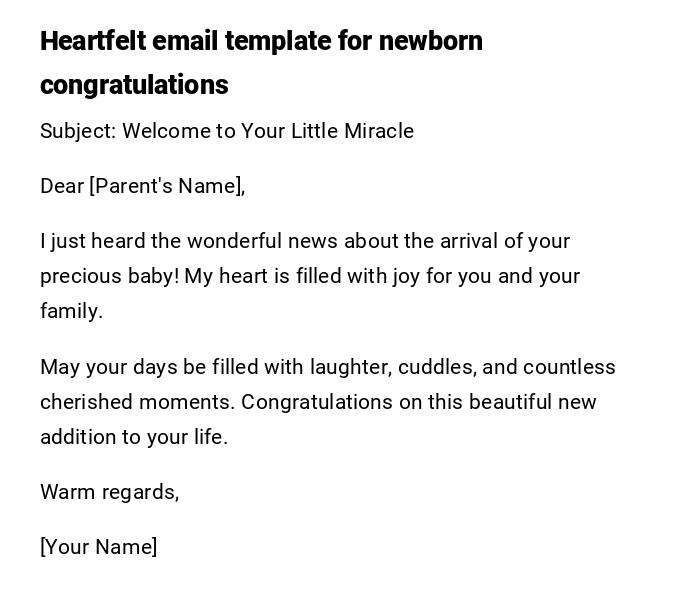 Heartfelt email template for newborn congratulations Heartfelt email template for newborn congratulations