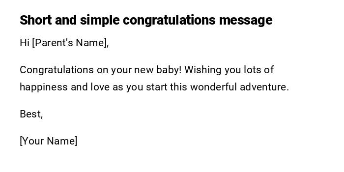 Short and simple congratulations message Short and simple congratulations message