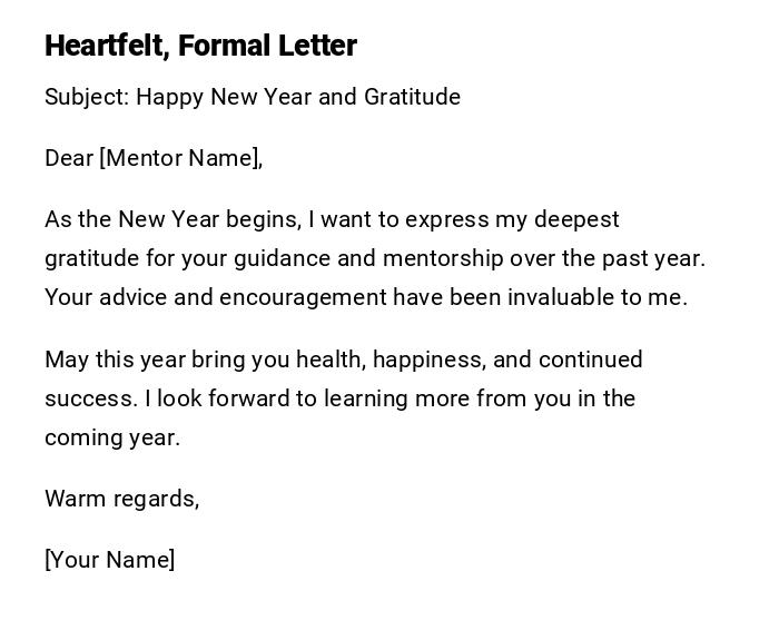 Heartfelt, Formal Letter Heartfelt, Formal Letter