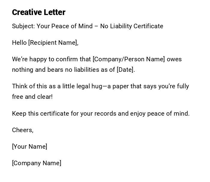 Creative Letter Creative Letter