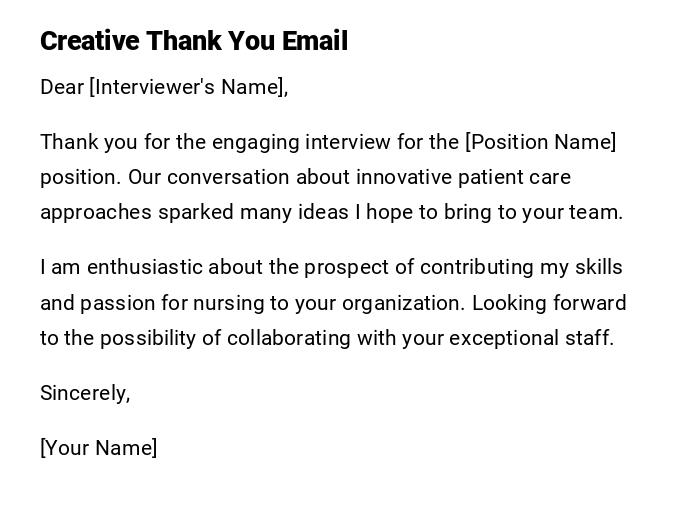 Creative Thank You Email Creative Thank You Email