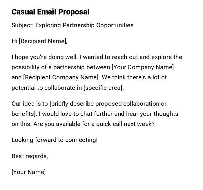 Casual Email Proposal