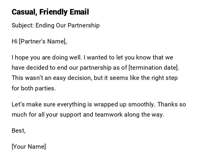 Casual, Friendly Email Casual, Friendly Email