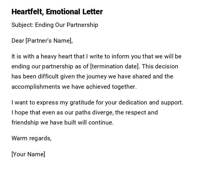 Heartfelt, Emotional Letter Heartfelt, Emotional Letter