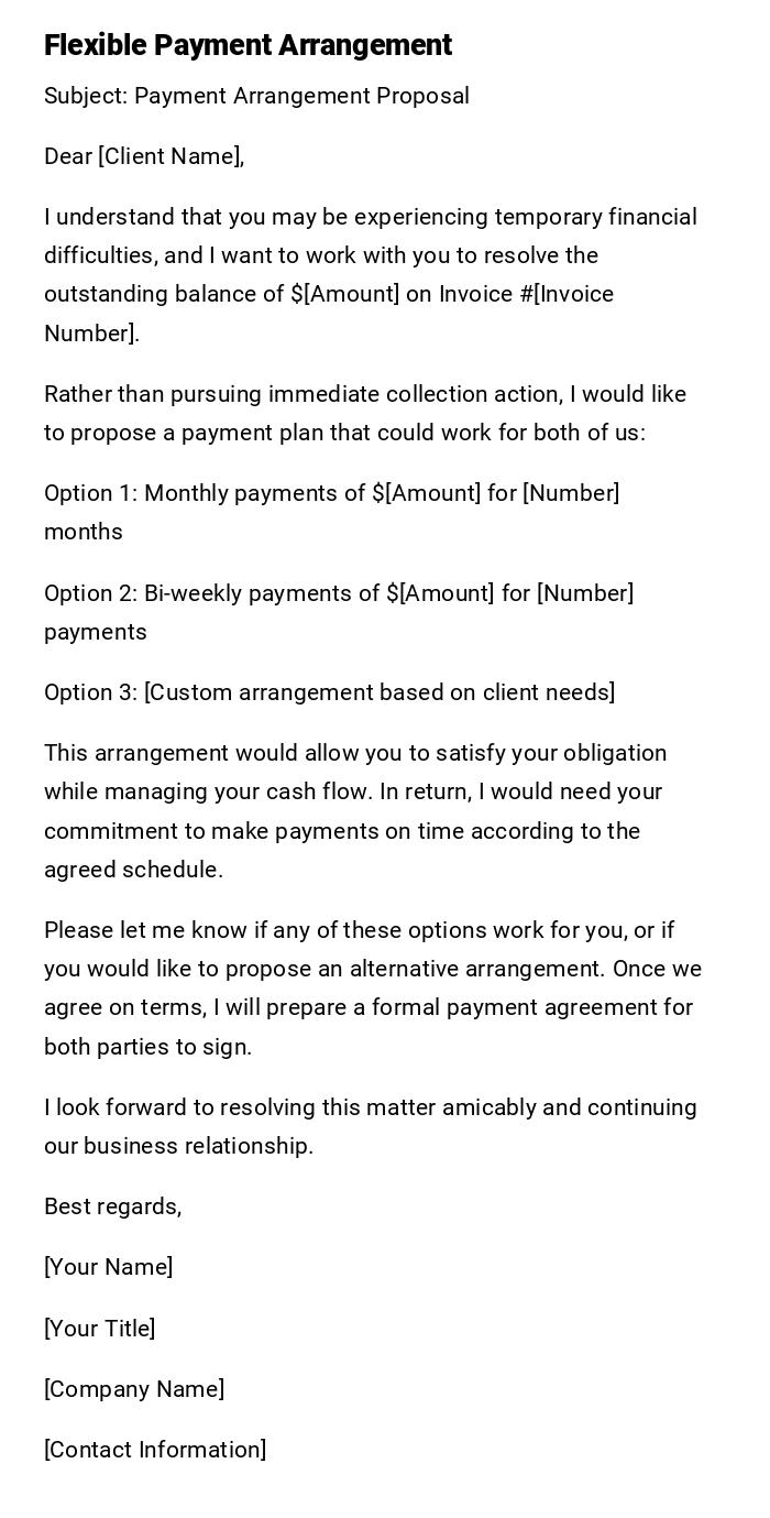 Flexible Payment Arrangement Flexible Payment Arrangement