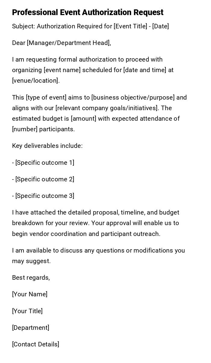 Professional Event Authorization Request Professional Event Authorization Request