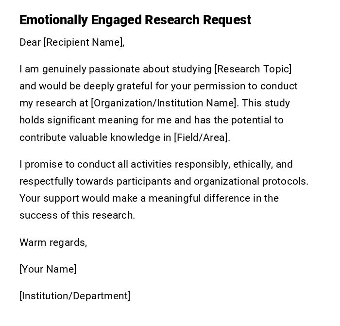 Emotionally Engaged Research Request Emotionally Engaged Research Request