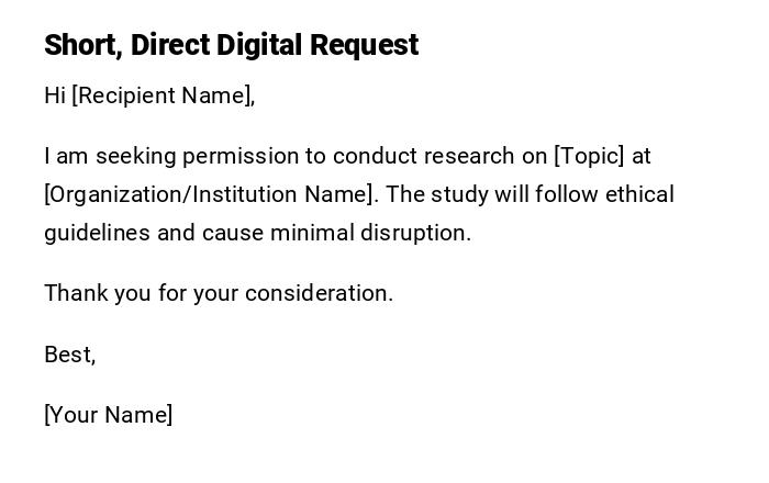 Short, Direct Digital Request Short, Direct Digital Request