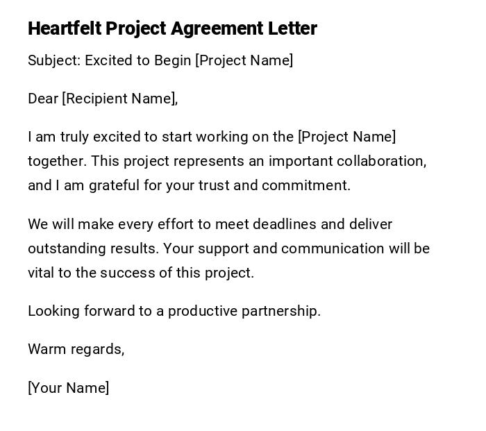 Heartfelt Project Agreement Letter Heartfelt Project Agreement Letter