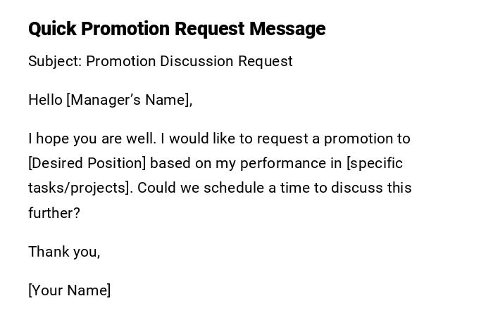 Quick Promotion Request Message Quick Promotion Request Message