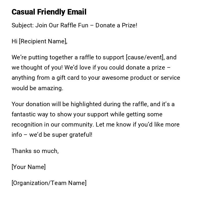 Casual Friendly Email Casual Friendly Email