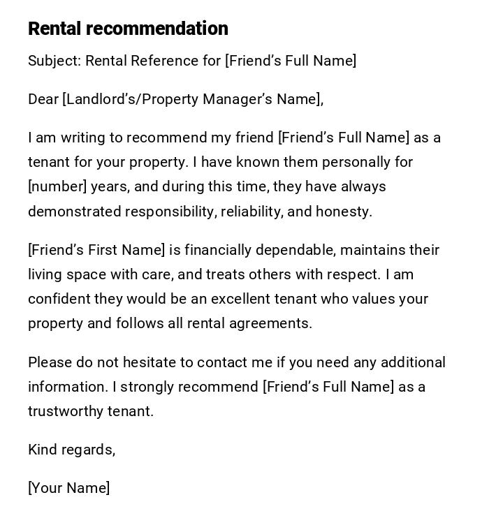 Rental recommendation Rental recommendation