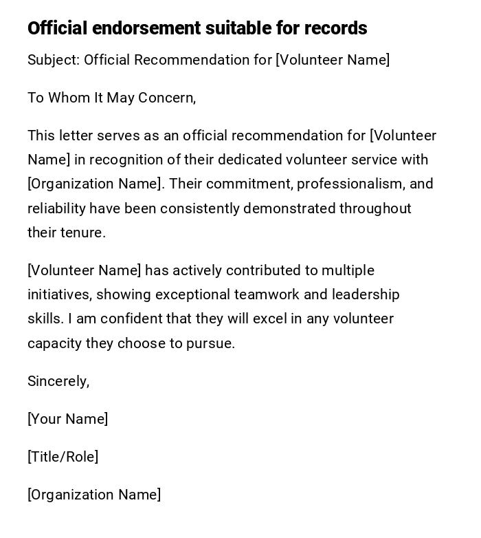 Official endorsement suitable for records Official endorsement suitable for records