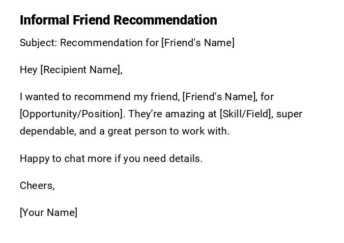 Informal Friend Recommendation Informal Friend Recommendation