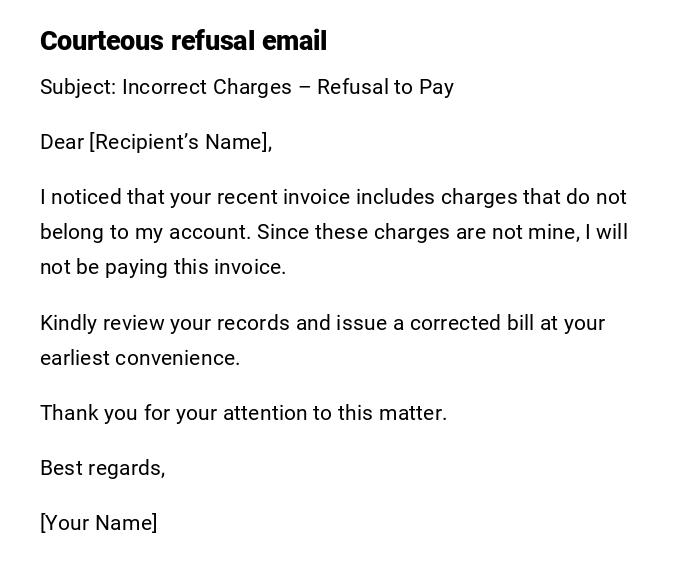 Courteous refusal email Courteous refusal email