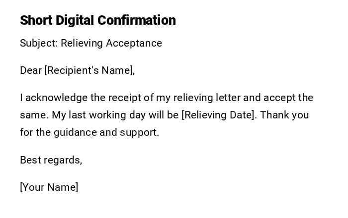 Short Digital Confirmation Short Digital Confirmation