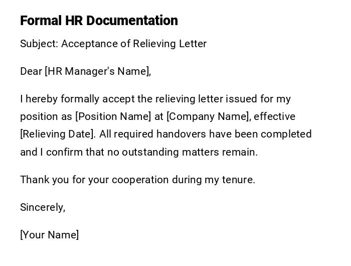 Formal HR Documentation Formal HR Documentation