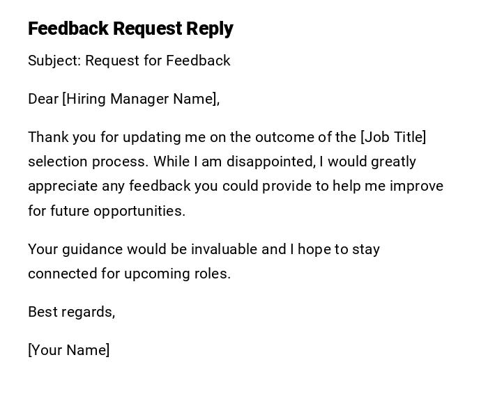 Feedback Request Reply Feedback Request Reply