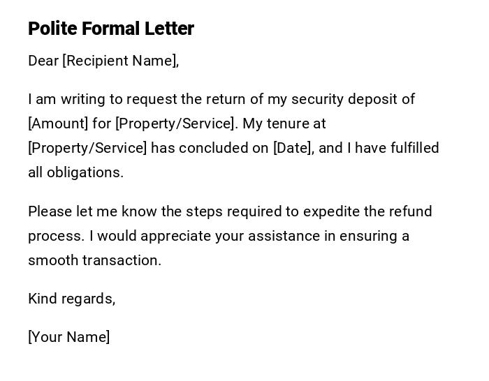 Polite Formal Letter Polite Formal Letter