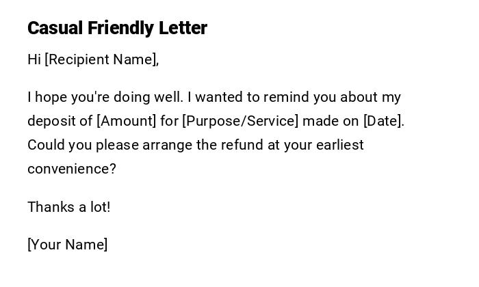Casual Friendly Letter Casual Friendly Letter
