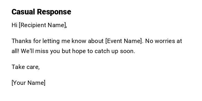 Casual Response Casual Response