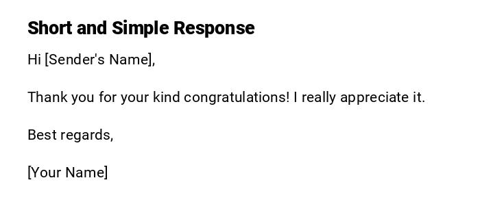 Short and Simple Response Short and Simple Response