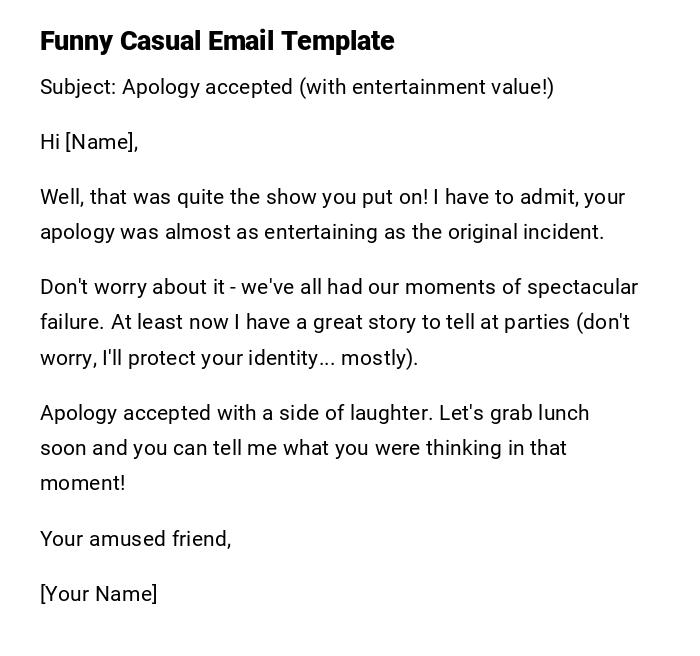 Funny Casual Email Template Funny Casual Email Template
