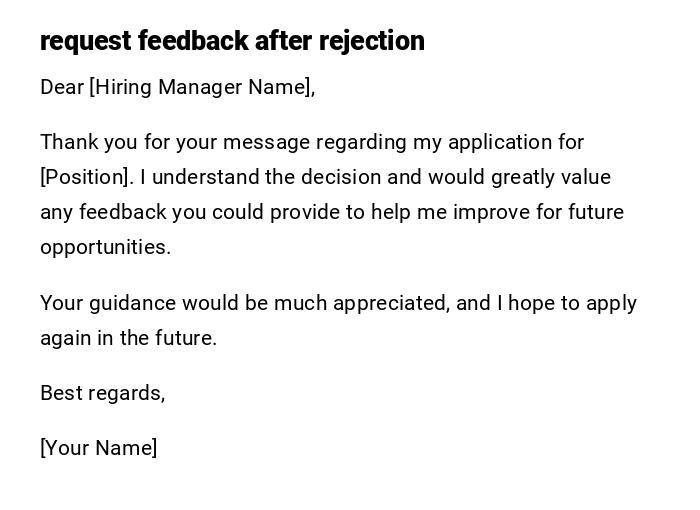 request feedback after rejection request feedback after rejection
