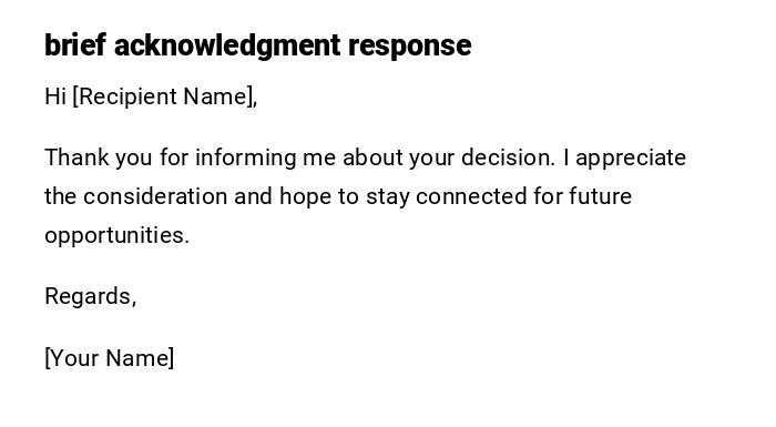 brief acknowledgment response brief acknowledgment response