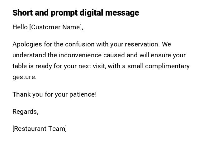 Short and prompt digital message Short and prompt digital message