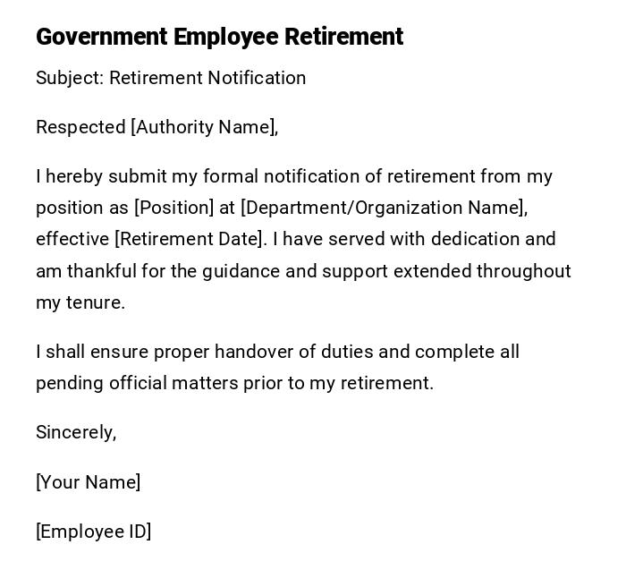 Government Employee Retirement