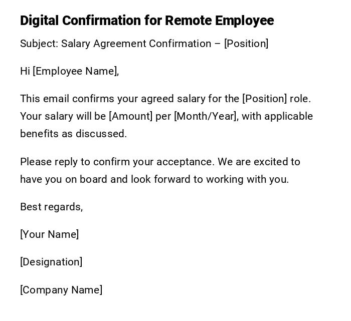 Digital Confirmation for Remote Employee Digital Confirmation for Remote Employee