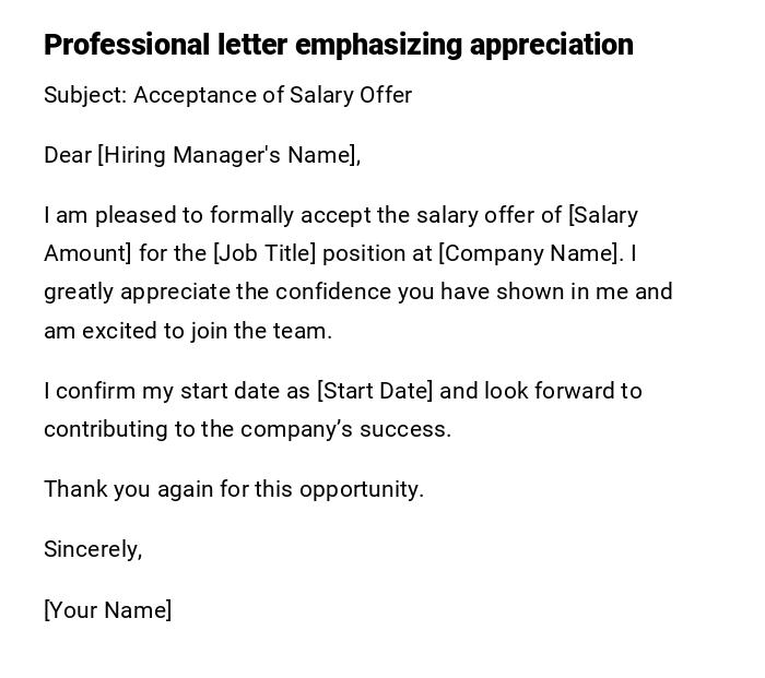 Professional letter emphasizing appreciation Professional letter emphasizing appreciation