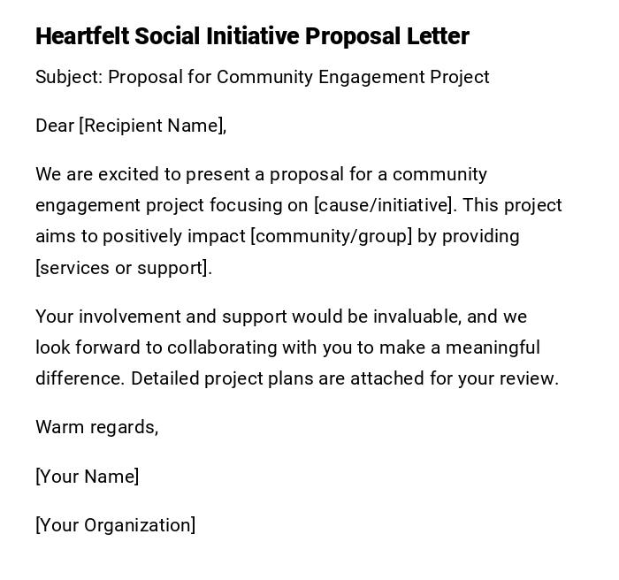Heartfelt Social Initiative Proposal Letter