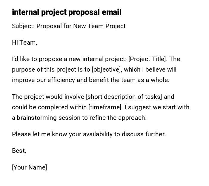 internal project proposal email