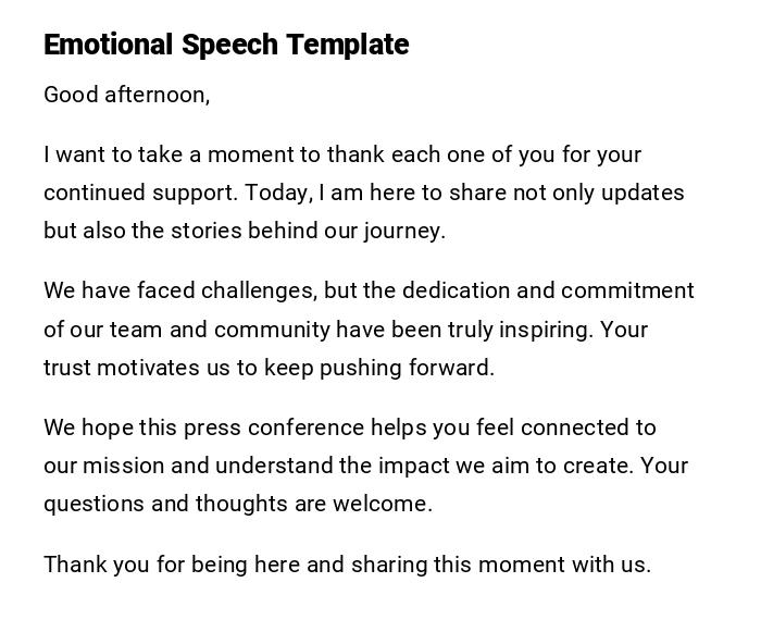 Emotional Speech Template