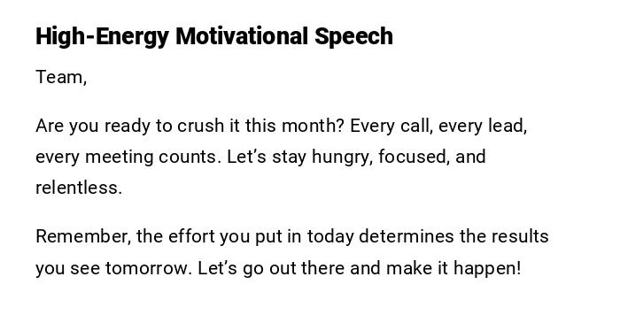 High-Energy Motivational Speech High-Energy Motivational Speech